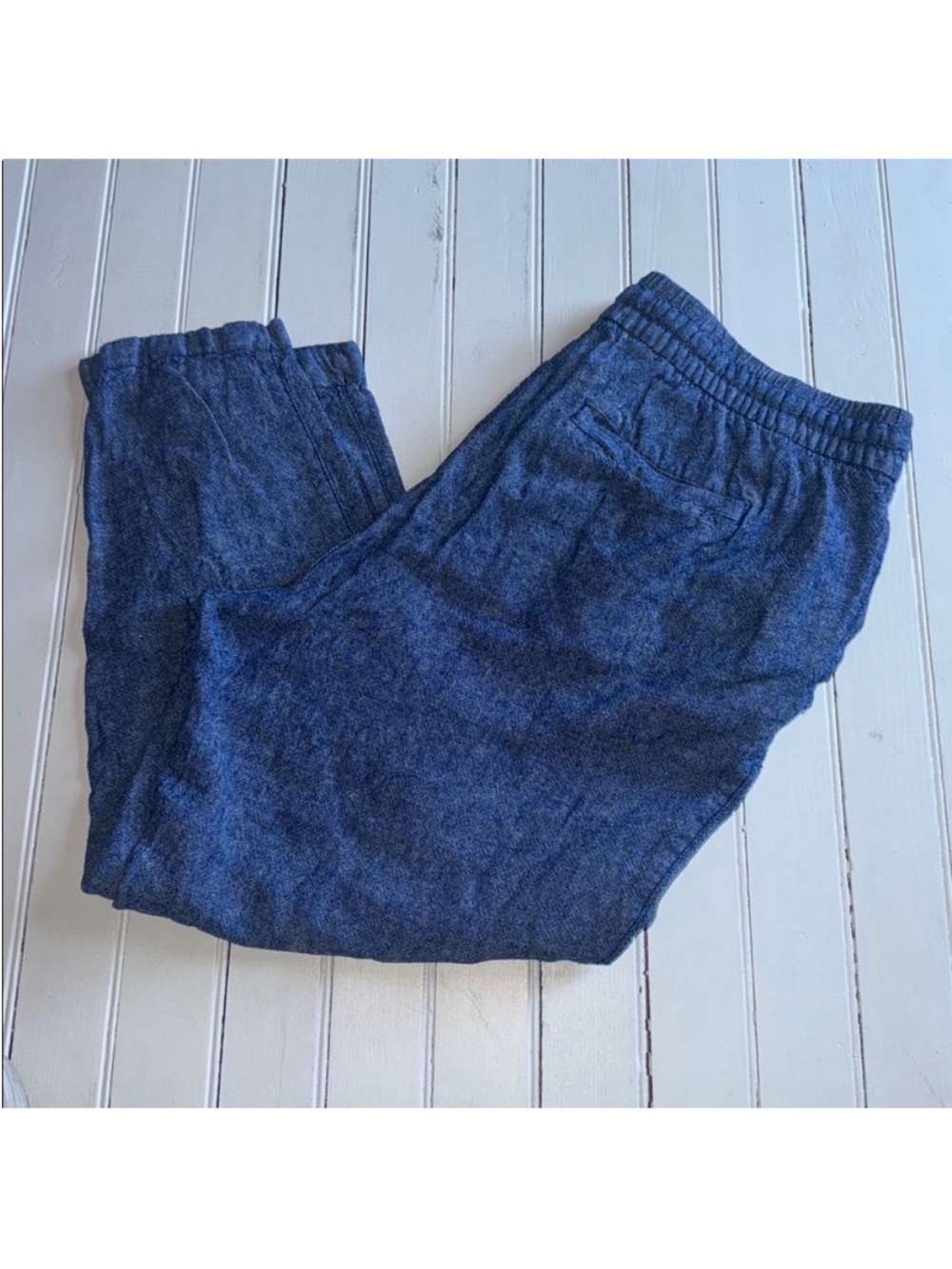 Old Navy Linen Blend Joggers Blue Size L